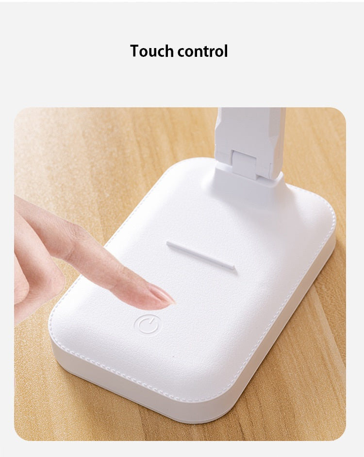 Lampe de Table LED Rechargeable par USB pour 3 Documents, Luminaire de Bureau à Intensité Réglable, Tactile et Pliable, Protection des Yeux, Veilleuse de Lecture, 6000mAh - dadalovestore