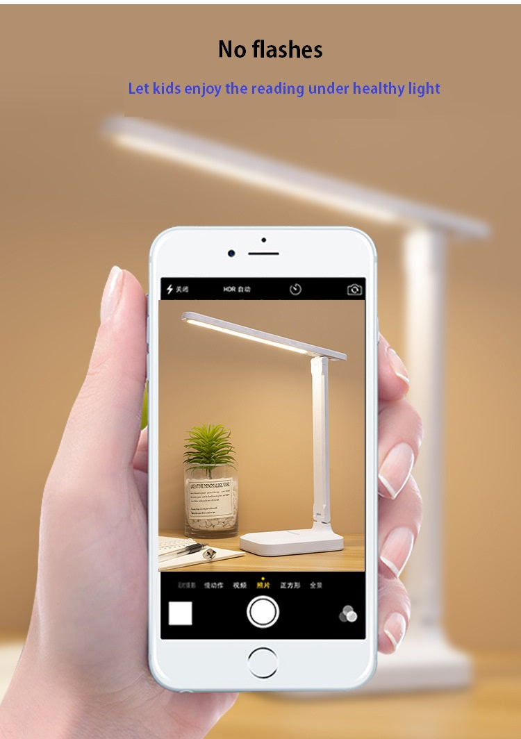 Lampe de Table LED Rechargeable par USB pour 3 Documents, Luminaire de Bureau à Intensité Réglable, Tactile et Pliable, Protection des Yeux, Veilleuse de Lecture, 6000mAh - dadalovestore