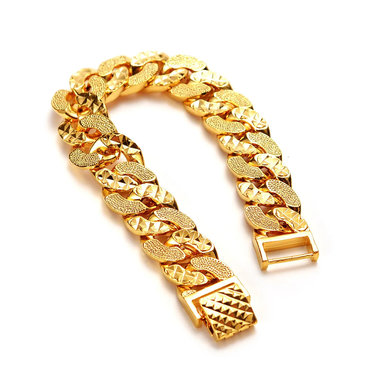 Gold Bracelet 
24K Light Luxury Fashion Men's Wrist Chain - dadalovestore